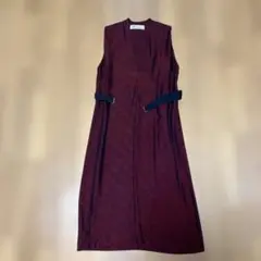 訳ありTOGA PULLA トーガ　 ペイズリー柄ノースリーブワンピース　レッド