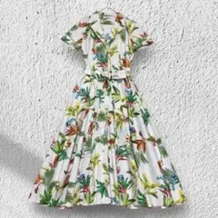 ‪❤︎︎美品‪❤︎︎WEILL ヴェイル ボタニカル 総柄 半袖 花柄ロングワンピース