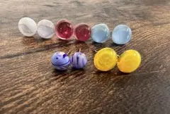 ガラスのピアスセット25サージカルステンレスシルバー