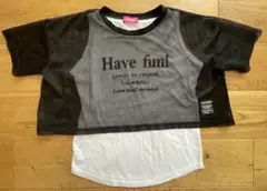 LOVE RABBY　重ね着風メッシュTシャツ　150