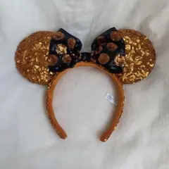 【美品】ディズニー カチューシャ ハロウィン スパンコール