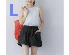 coca★美品‼️撥水加工♡ワッシャーナイロンキュロット★ブラック