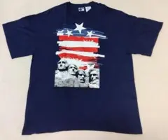 ☆アメリカ国旗■マウントラッシュモア■プリント■Tシャツ■半袖■XL☆