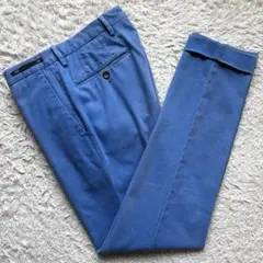PT01 スラックス SHAKA ボタンフライ 青 スリムフィット ルーマニア製