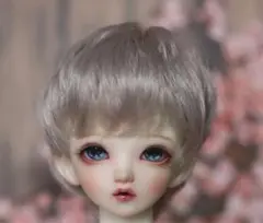 ドール ウィッグ 8-9インチ ショート ミルクグレー