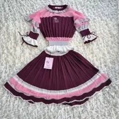【最終価格】rurumu: Jklp emb knit set up/pink