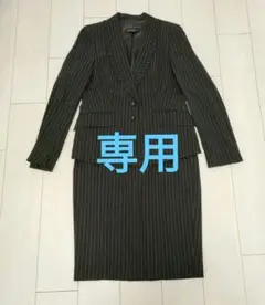 ESCADA エスカーダ スカートスーツ ストライプ セットアップ 40 黒