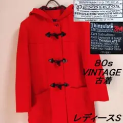 【美品✨】90s ペンドルトン カシミア混 ダッフルコート チェック柄 ボアドッキングギンガムチェックダッフルコート