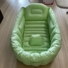 Richell ふかふかベビーバス ライトグリーン