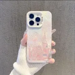 花火と城のデザイン iPhone15ケース