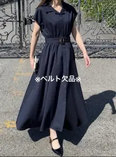 GRL♡グレイル♡ ベルト付きフレンチスリーブシャツワンピース[k9125c]