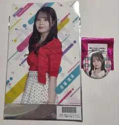 乃木坂46 佐藤璃果 個別ランダムクリアファイル&缶バッジ9月