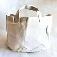 ベージュ キャンバス トートバッグ