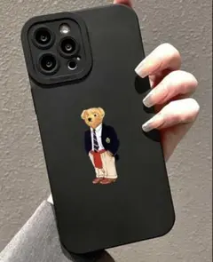 iPhone13 カバー　おしゃれなクマ