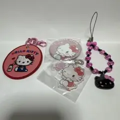 ハローキティ サンリオキャラクター大賞 キーホルダー 刺繍 ピンク
