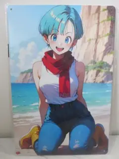ドラゴンボール-/BULMA⑤【ブリキ看板／メタルサイン】
