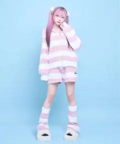 もこもこはうるずルームウェア3点セット（サックス） もこもこはうるずルームウェア3点セット（サックス） | Hauls