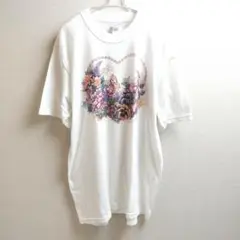 90s USA製 ヴィンテージ アートプリント Tシャツ キルダン L フラワー