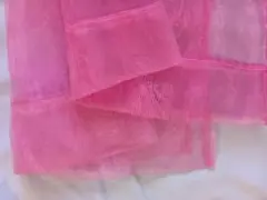 ピンク オーガンジー生地 透け感あり×2枚