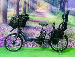 ❷4522子供乗せ電動自転車YAMAHA3人乗り新品20インチ良好バッテリー