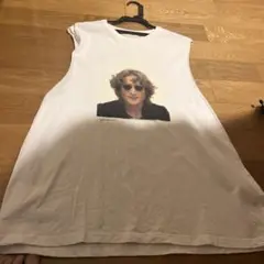 ジョンレノン ノースリーブTシャツ タンクトップ ホワイト 白