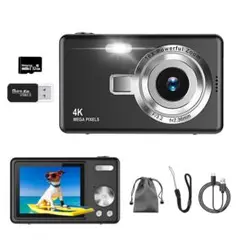 デジカメ⭐️4K動画撮影 充電式 5000万画素 デジタルカメラ 32GB