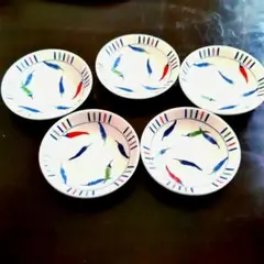 唐辛子柄の豆皿　 5枚セット