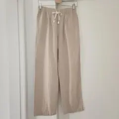 ユニクロ リネンブレンドイージーパンツ ベージュ Mサイズ