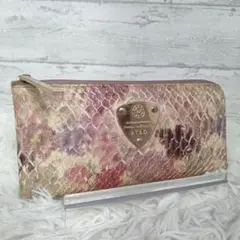 【美品】アタオ 長財布 リモ パイソン レザー L字ファスナー