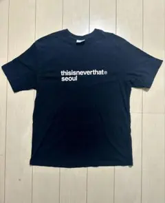 【ソウル限定】thisisneverthat Tシャツ ブラック L