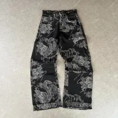 ドラゴンデザインデニムパンツ 龍 y2k grunge 00s osrs 和2