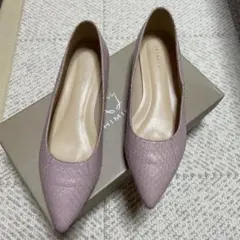 卑弥呼 本革 桜ピンク ローヒール23.5cm