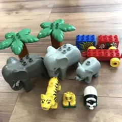 LEGO レゴ レゴデュプロ ぞう トラ パンダ カーベース 色々セット