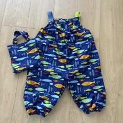 魚柄 収納バッグ付き　遊び着　砂場着　プレイウエア