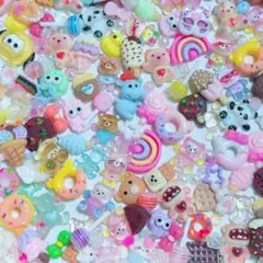 ネイルパーツまとめ売り　50個以上　パンダ　チョコレート　ドーナツ
