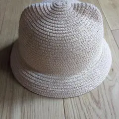 ベージュ 麦わら帽子 通気性メッシュ