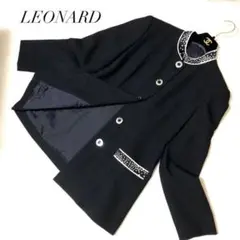 ✨極美品✨ 高級✨ LEONARD Mサイズ ジャケットロゴボタン 黒