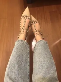 Valentino ロックスタッズ フラット 23.5cm