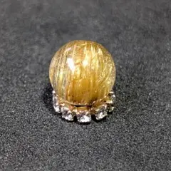 キャッツアイルチル黄金に輝く クォーツ 8ミリ 1粒売り 金運を呼ぶエナジー