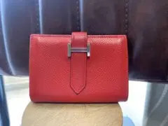 正規品 美品 エルメス べアンミニ 赤 レッド
