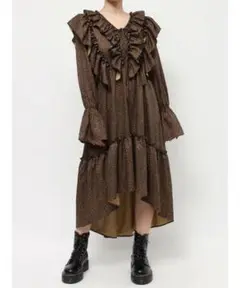 jouetie♡ラッフルフリルチェックワンピース