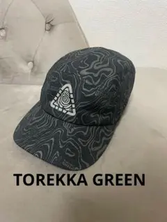香港発　TOREKKA GREEN キャップ ブラック 地形柄 フリーサイズ