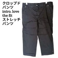 クロップド✨️intro. love the fit ストレッチパンツ ブラック