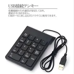 【新品】USB接続 テンキー ノートパソコン 有線 外付けキーボード　薄型