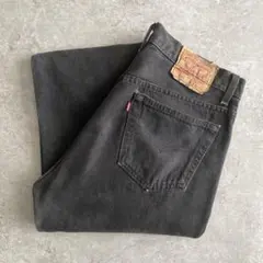 神サイズ80s90s良フェードLevis501先染めブラックUSA製W34L30