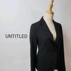 J154アンタイトルジャケットフォーマル礼服ストライプブラック黒ウール日本製M