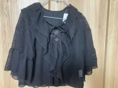 【新品】Lutique メッシュ ブラウス　トップス　ブラック　 黒　M