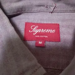 13AW シュプリーム ヘリンボーン ストライク 長袖シャツ M