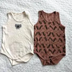 フタフタ メッシュ ロンパース 2枚セット 95
