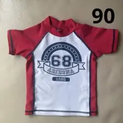 68 ARIZONA ラッシュガード 90cm 赤/白
